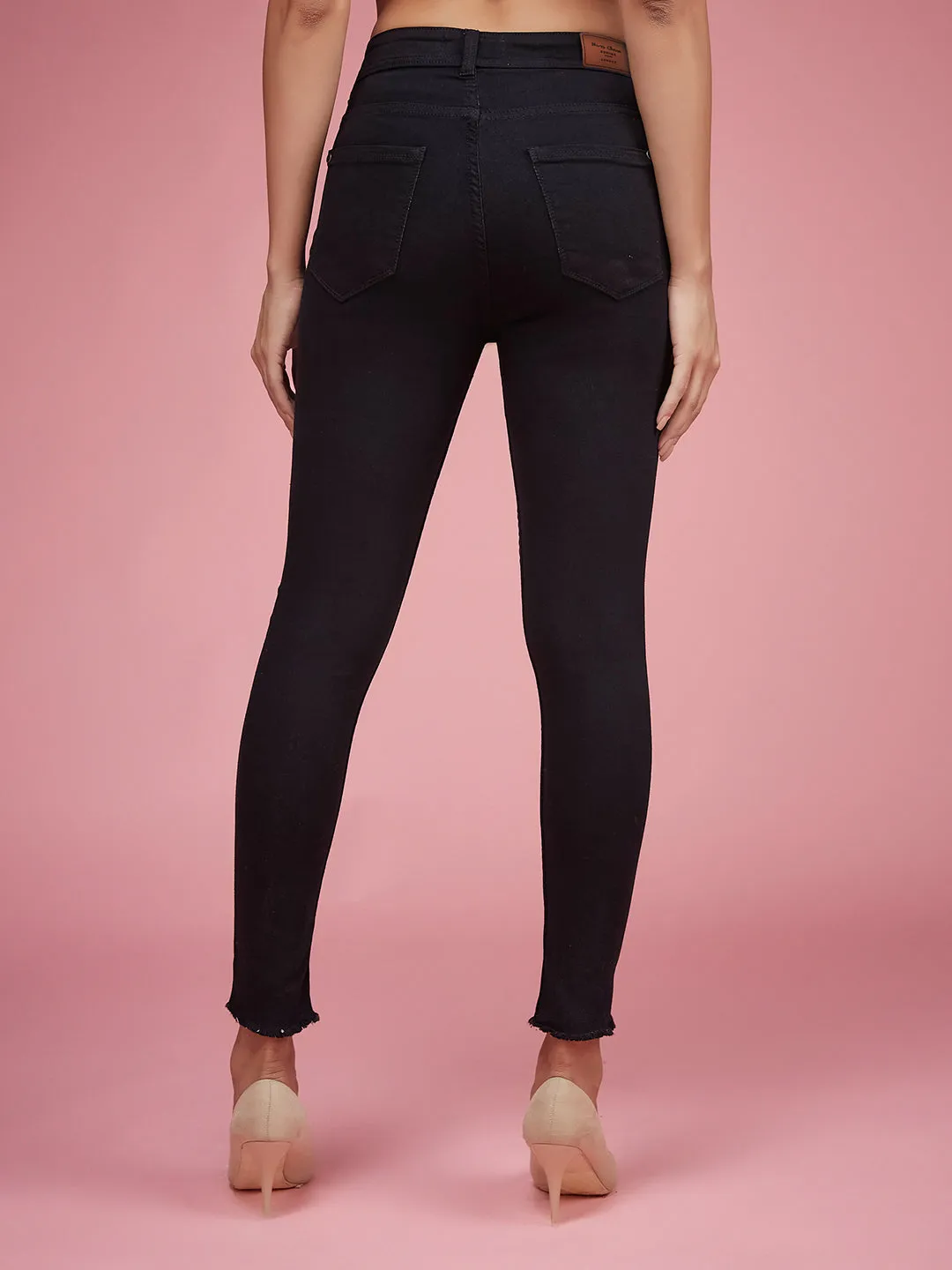 Women's Black Slim Fit High Rise Denim Jeans